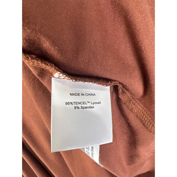 QUINCE Brown Tencel Jersey Side Tie Dress NWT Size XS - Picture 10 of 11